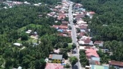 Pemandangan udara Kecamatan Balanipa Kabupaten Polewali Mandar calon ibu kota DOB Kabupaten Balanipa